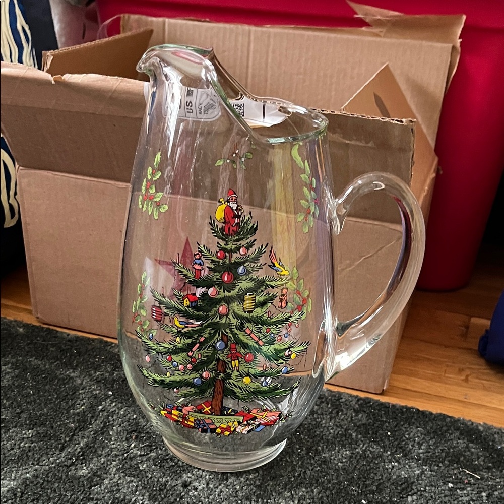 Spode clear pitcher 2.5quarts excellent condition